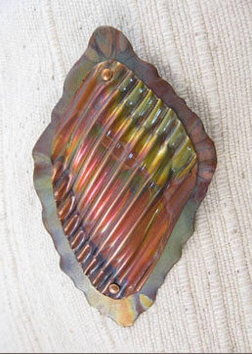 Jewelry Greeting Card featuring the jewelry 1368 Corrugated Shell by Dianne Brooks