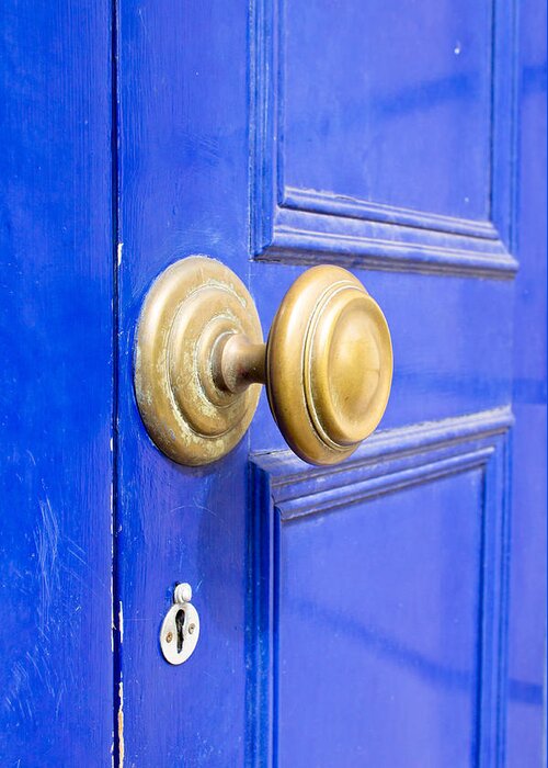 Abandon Greeting Card featuring the photograph Blue door #14 by Tom Gowanlock