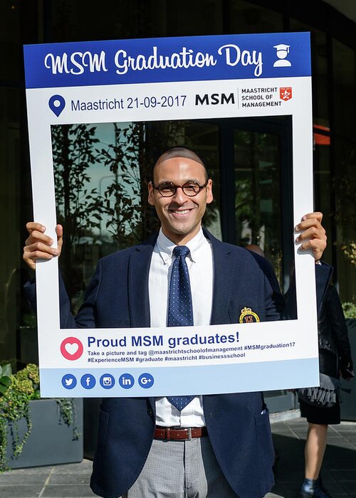  Greeting Card featuring the photograph MSM Graduation Ceremony 2017 #15 by Maastricht School Of Management