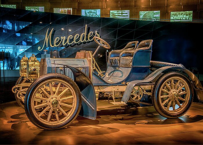 Europe Greeting Card featuring the photograph 1902 40hp Mercedes Simplex 7R2_DSC8179_05102017 by Greg Kluempers