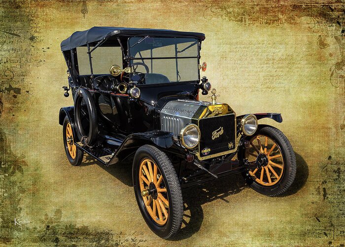 Car Greeting Card featuring the photograph 1915 Ford by Keith Hawley