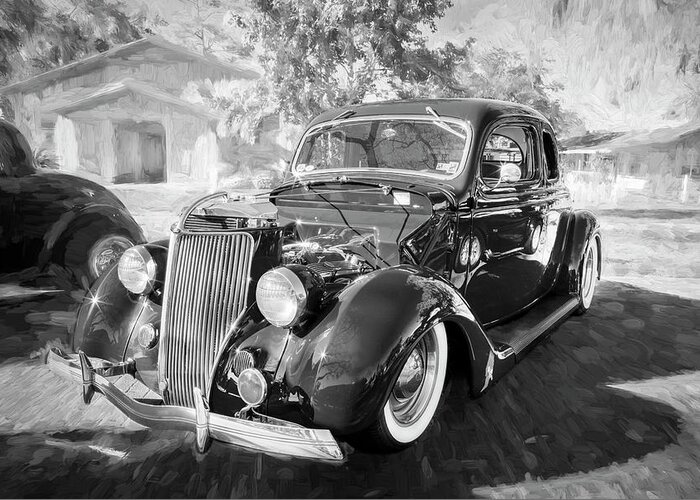 1936 Ford Greeting Card featuring the photograph 1936 Ford 5 Window Coupe 002 by Rich Franco