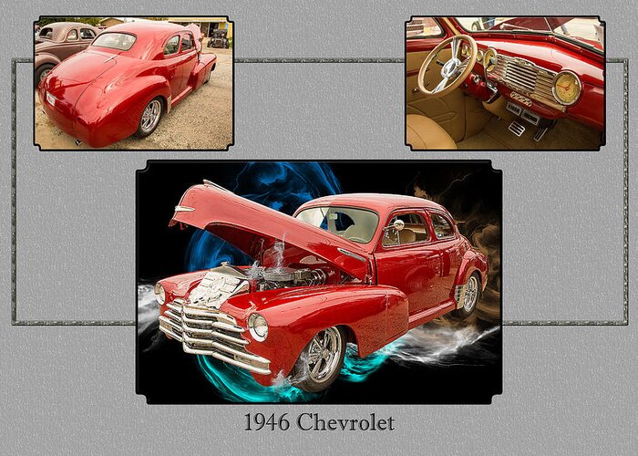 1946 Chevrolet Greeting Card featuring the photograph 1946 Chevrolet Classic Car Photograph 6772.02 by M K Miller