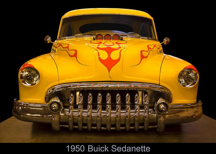 1950s Greeting Card featuring the photograph 1950 Buick Sedanette Hot Rod by Flees Photos