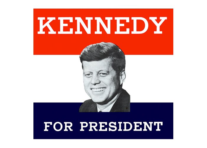 Jfk Greeting Card featuring the painting 1960 Kennedy for President by Historic Image