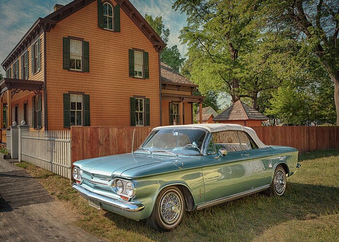 Chevrolet Greeting Card featuring the photograph 1963 Chevrolet Corvair by Susan Rissi Tregoning