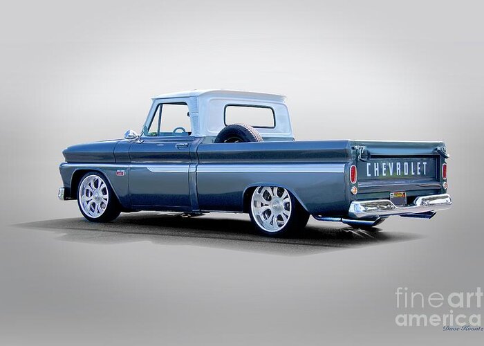 Automobile Greeting Card featuring the photograph 1966 Chevrolet C10 Custom Pickup by Dave Koontz