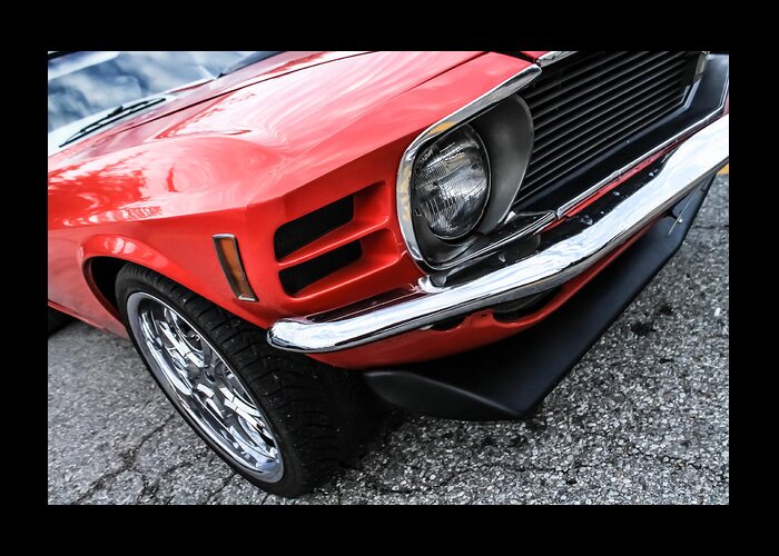 Red Mustang Greeting Card featuring the photograph 1970 Ford Mustang by Karl Anderson