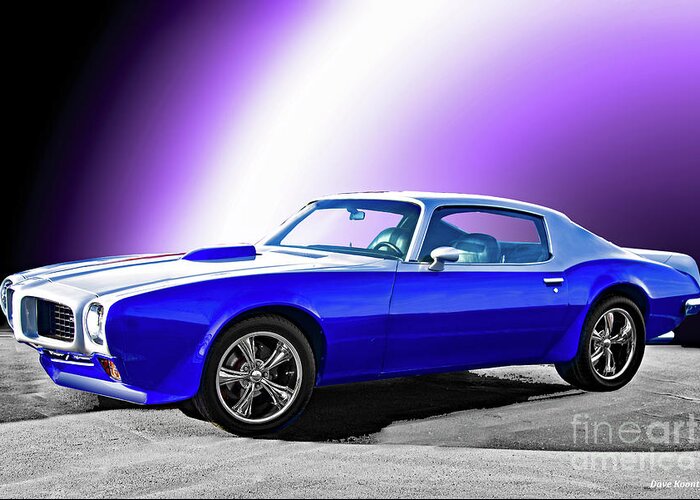 Automobile Greeting Card featuring the photograph 1971 Pontiac Trans Am I by Dave Koontz