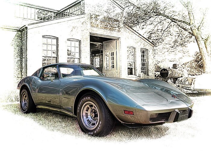 1976 Greeting Card featuring the photograph 1976 Corvette Stingray by Susan Rissi Tregoning