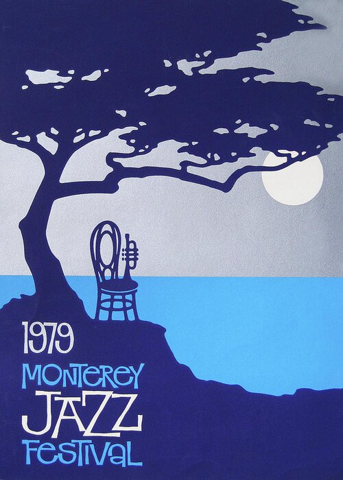 1979 Monterey Jazz Festival Poster Greeting Card featuring the painting 1979 Monterey Jazz Festival by Charles Vernon Moran