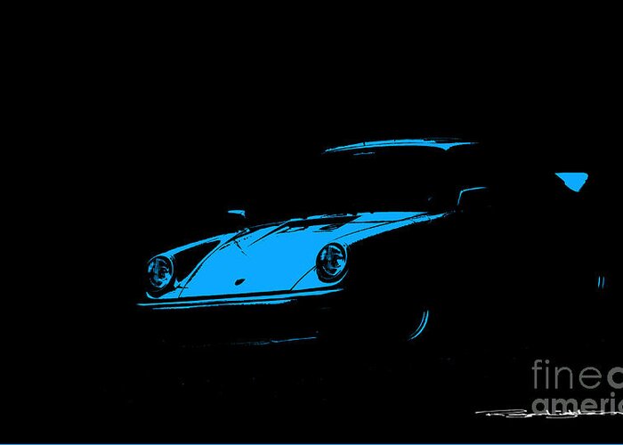 Porsche Greeting Card featuring the digital art 911 #2 by Roger Lighterness