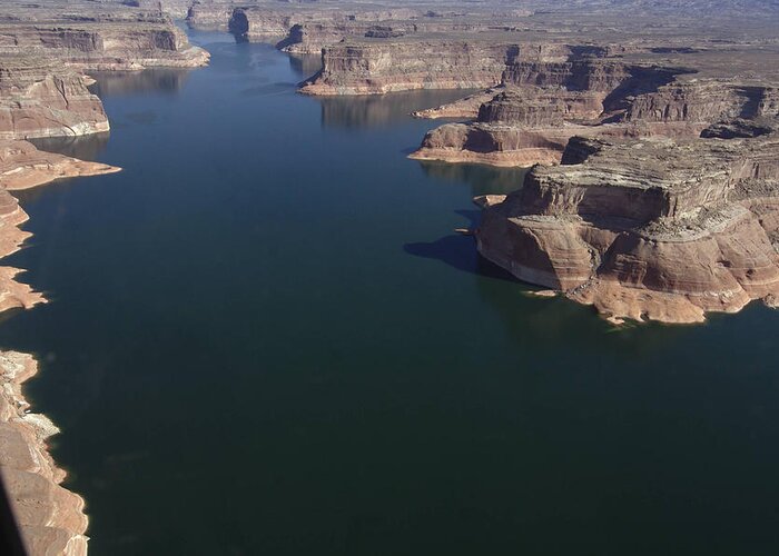 Boating Greeting Card featuring the photograph Aerial View of Lake Powell #2 by Carl Purcell