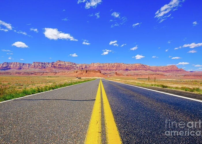Arizona Greeting Card featuring the photograph Arizona Desert Highway #2 by Raul Rodriguez