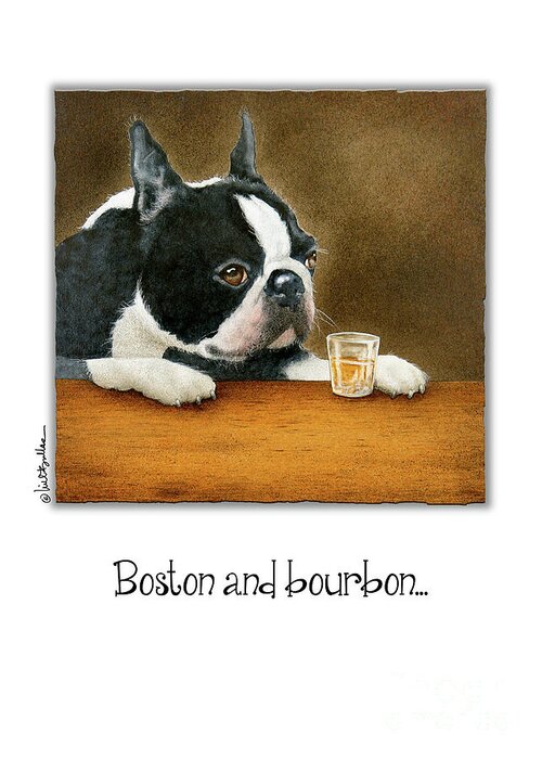 Will Bullas Greeting Card featuring the painting Boston and Bourbon... #4 by Will Bullas