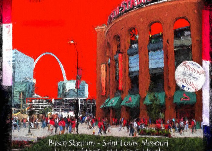 Baseball Greeting Card featuring the photograph Busch Stadium - Saint Louis Missouri #1 by John Freidenberg