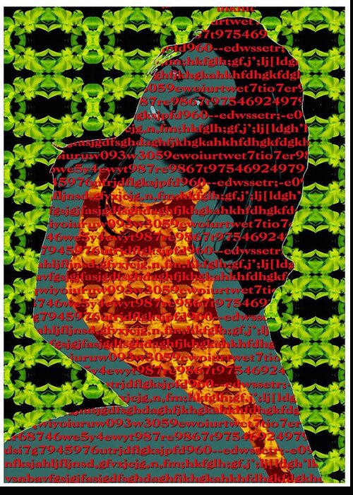  Greeting Card featuring the digital art Corrupted #2 by Bharat Gothwal