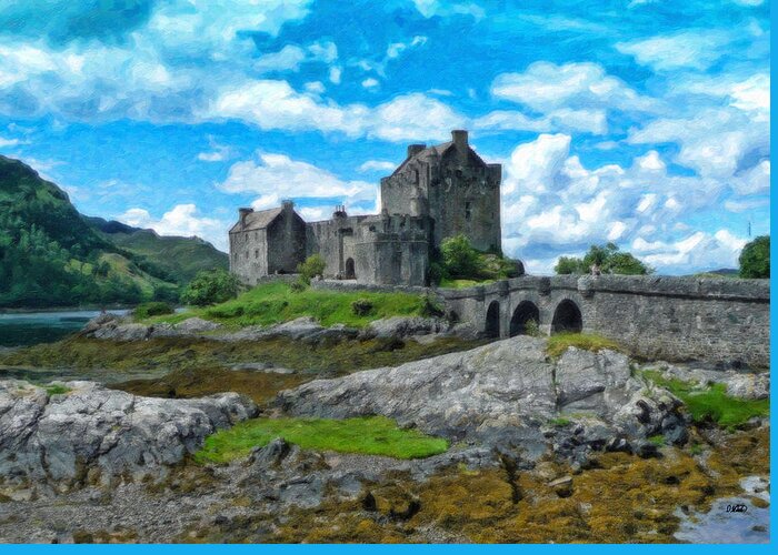 Landscape Greeting Card featuring the painting Eilean Donan Castle - -SCT665556 by Dean Wittle