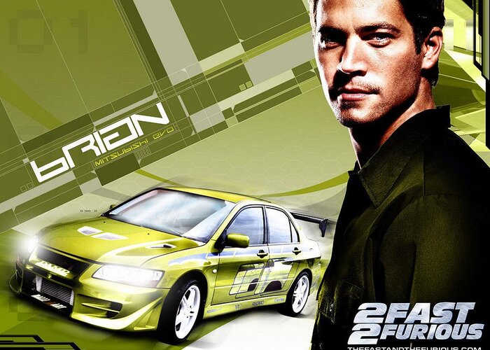 2 Fast 2 Furious Greeting Card featuring the digital art 2 Fast 2 Furious by Maye Loeser