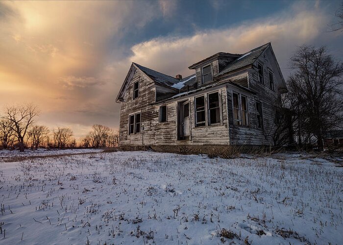 Sky Greeting Card featuring the photograph Frozen and Forgotten #2 by Aaron J Groen
