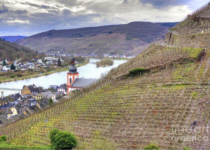 Village Greeting Card featuring the photograph German Wine Country #2 by Juli Scalzi