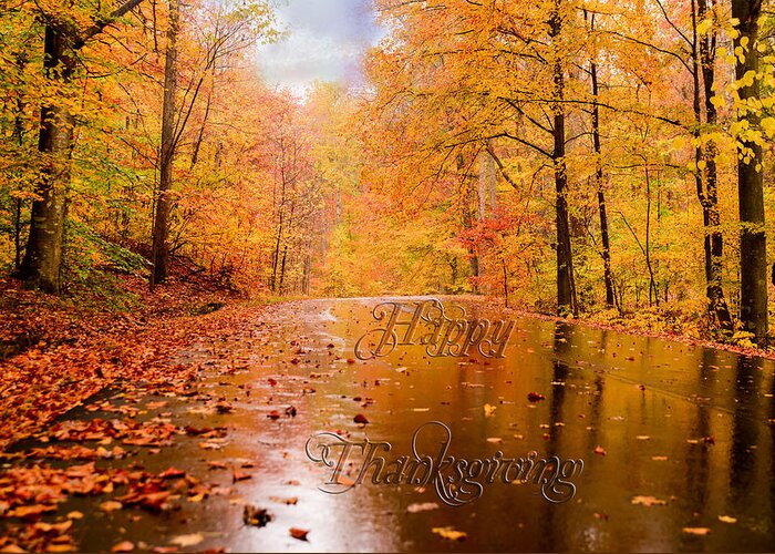 Happy Thanksgiving Greeting Card. Autumn Greeting Card featuring the photograph Happy Thanksgiving #2 by Mary Timman