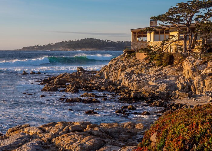 Carmel Point Greeting Card featuring the photograph Living on the Edge by Derek Dean