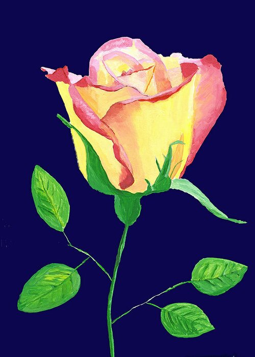 Rose Greeting Card featuring the painting Love in Bloom #2 by Rodney Campbell