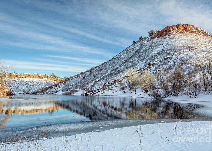 Colorado Greeting Card featuring the photograph Mountain Lake In Winter #2 by Marek Uliasz