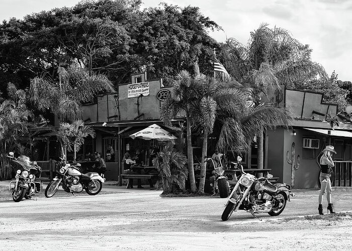 Motorcycle Greeting Card featuring the photograph Roadhouse #3 by Laura Fasulo