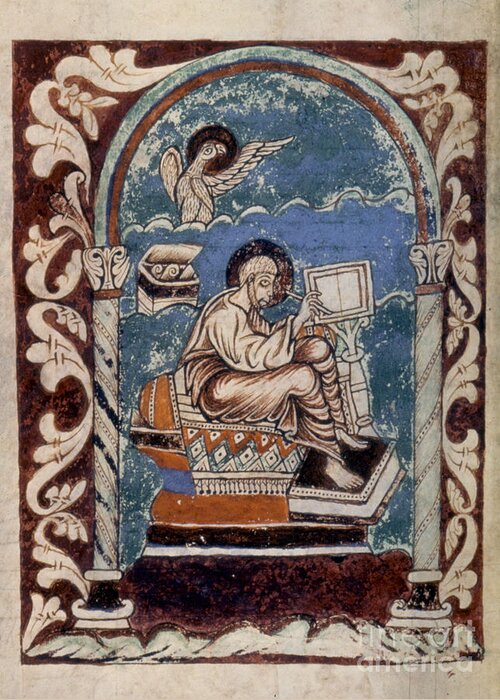 10th Century Greeting Card featuring the painting Saint John #2 by Granger