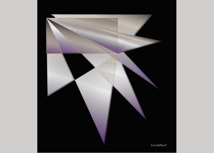 Abstract Greeting Card featuring the digital art Shattered #2 by Iris Gelbart