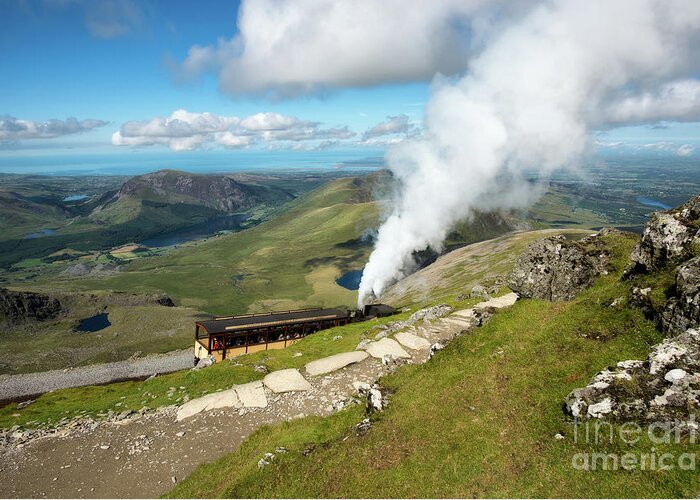 Snowdon Greeting Card featuring the photograph Snowdon Mountain Railway #1 by Adrian Evans