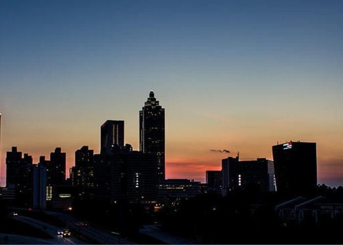 Sunset Greeting Card featuring the photograph Sunset in Atlanta #2 by Mike Dunn