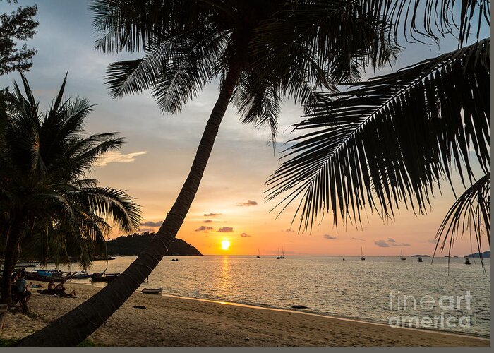 Koh Lipe Greeting Card featuring the photograph Sunset over Koh Lipe #2 by Didier Marti