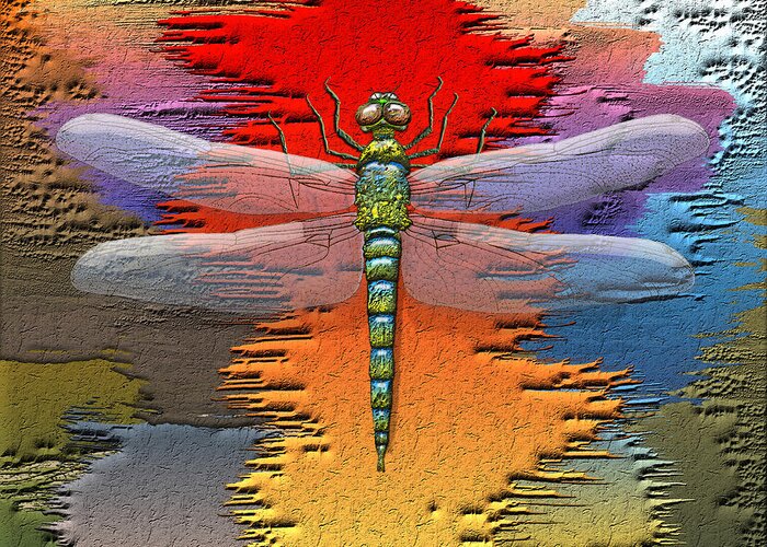 Beasts Greeting Card featuring the photograph The Legend Of Emperor Dragonfly #2 by Serge Averbukh