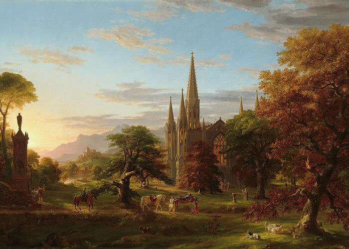 Thomas Cole Greeting Card featuring the photograph The Return #2 by Thomas Cole