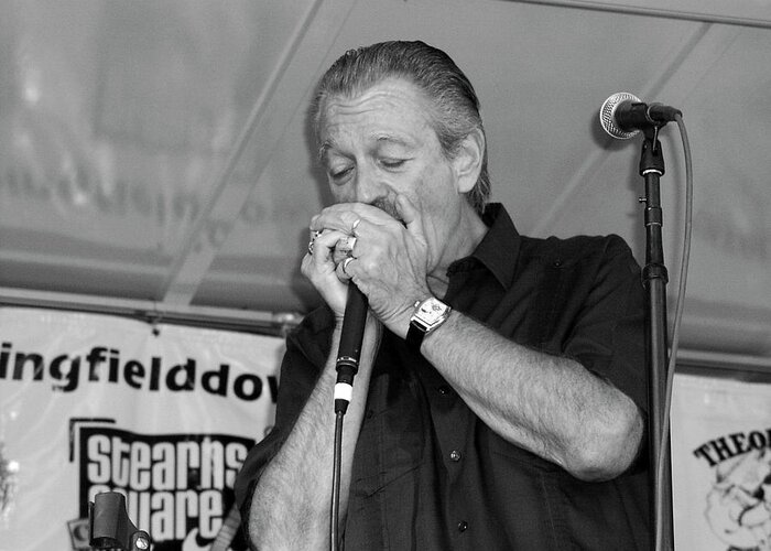 Music Greeting Card featuring the photograph 2003 Charlie Musselwhite Concert by Mike Martin