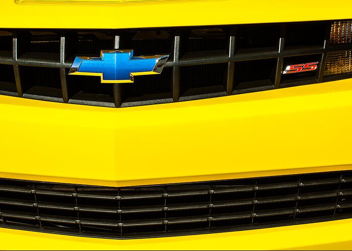 2010 Chevrolet Nickey Camaro Ss Grille Emblem Greeting Card featuring the photograph 2010 Nickey Camaro Grille Emblem by Jill Reger