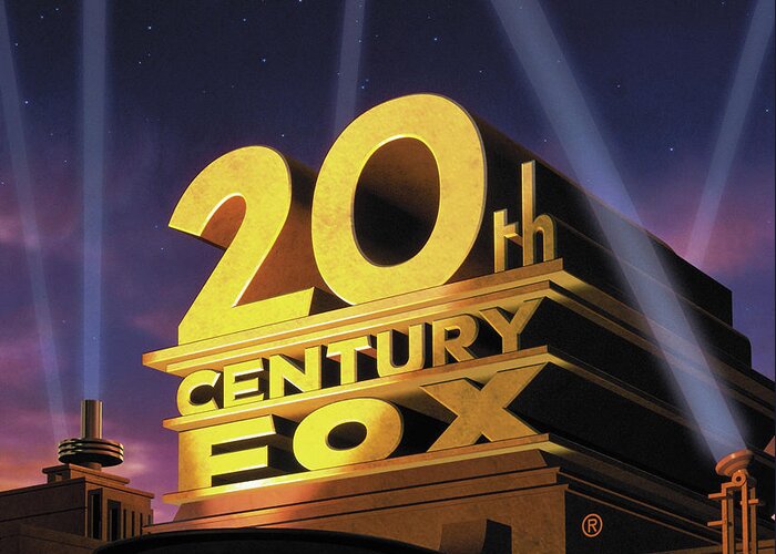 20th Century Fox Logo Greeting Card featuring the digital art 20th Century Fox Art Deco Logo by Chuck Staley