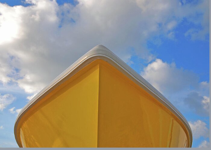 Boats Greeting Card featuring the digital art 21- Mellow Yellow by Joseph Keane