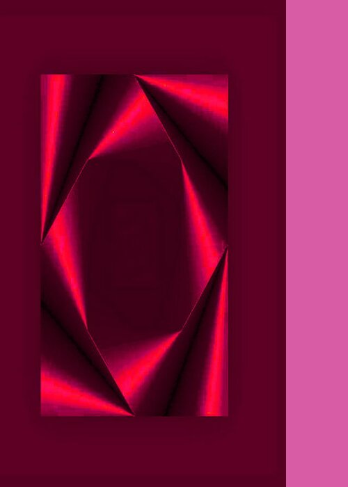 Pink Greeting Card featuring the digital art Untitled #28 by Mary Russell