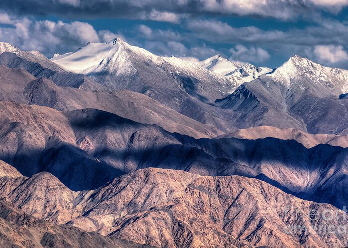 Ice Peak Greeting Card featuring the photograph Landscape of Ladakh Jammu and Kashmir India #29 by Rudra Narayan Mitra