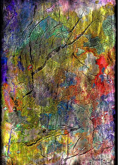 Abstract Greeting Card featuring the painting 2m Abstract Expressionism Digital Painting by Ricardos Creations