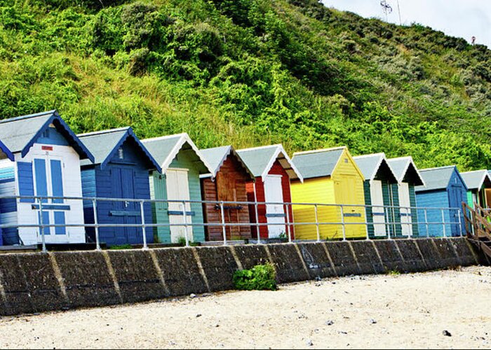Beach Huts Greeting Card featuring the photograph Beach huts #3 by Ed James