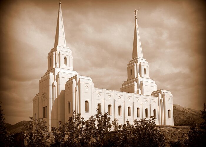 Lds Greeting Card featuring the photograph Brigham City LDS Temple #3 by Nathan Abbott