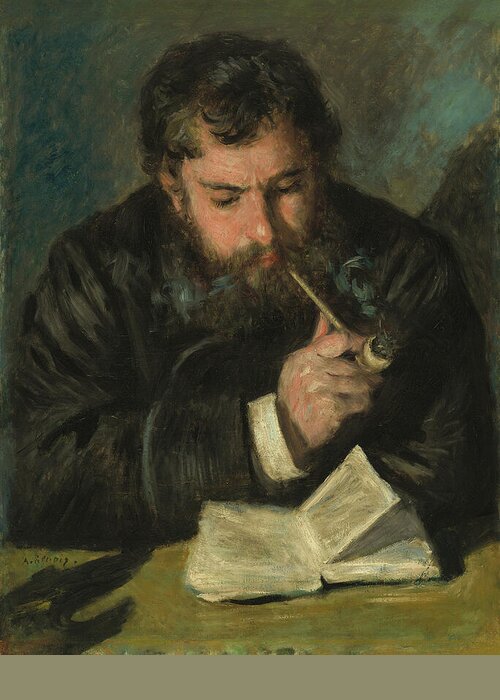 Renoir Greeting Card featuring the painting Claude Monet, from 1875 by Auguste Renoir