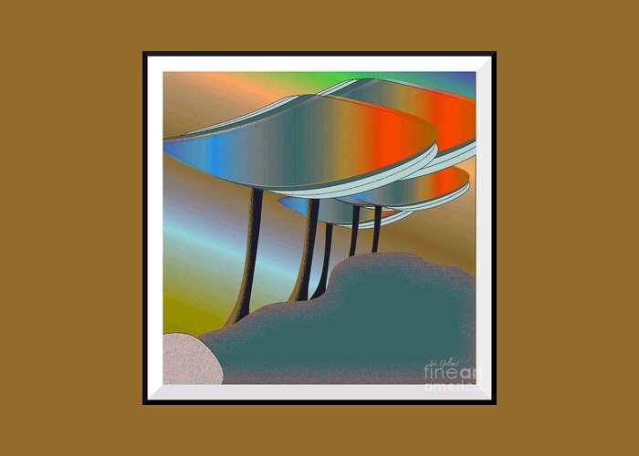 Abstract Greeting Card featuring the digital art Colours #3 by Iris Gelbart
