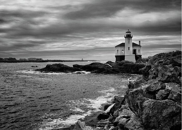 Lighthouse Greeting Card featuring the photograph Coquille Lighthouse #2 by Steven Clark
