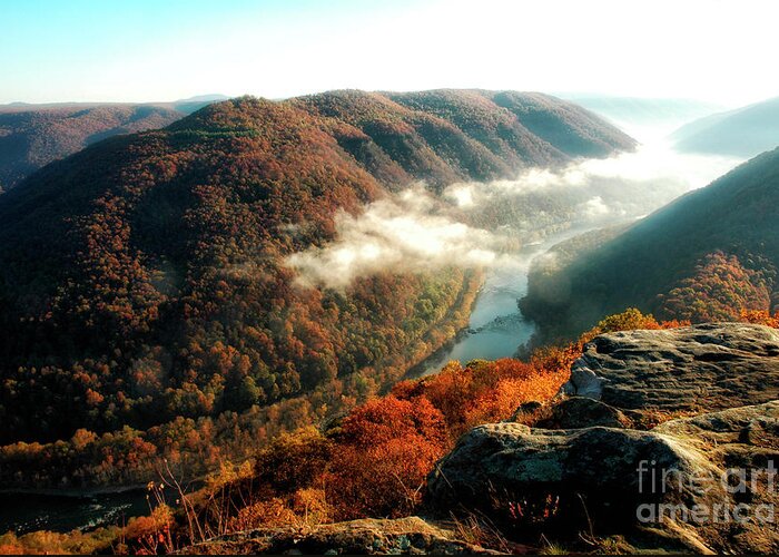 New River Gorge Greeting Card featuring the photograph Grandview New River Gorge #5 by Thomas R Fletcher